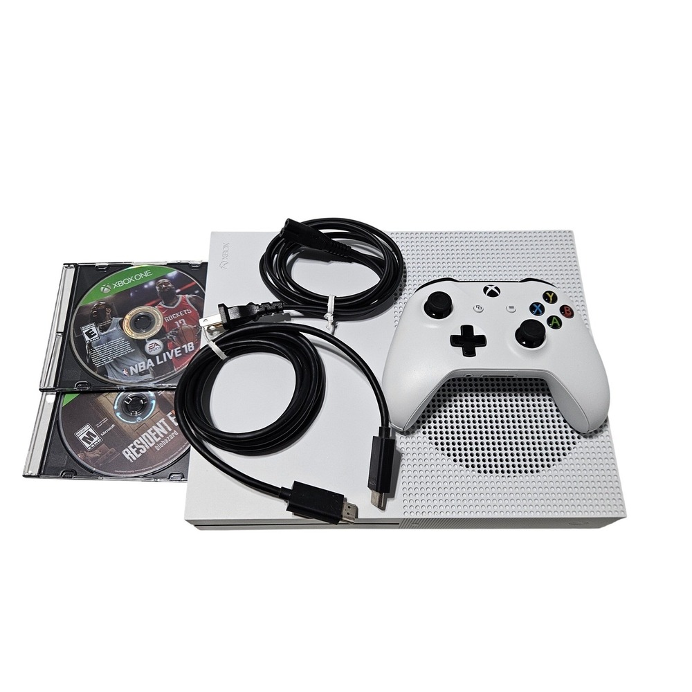 Xbox One S Video Game Console Microsoft 1681 White 500GB Controller HDMI